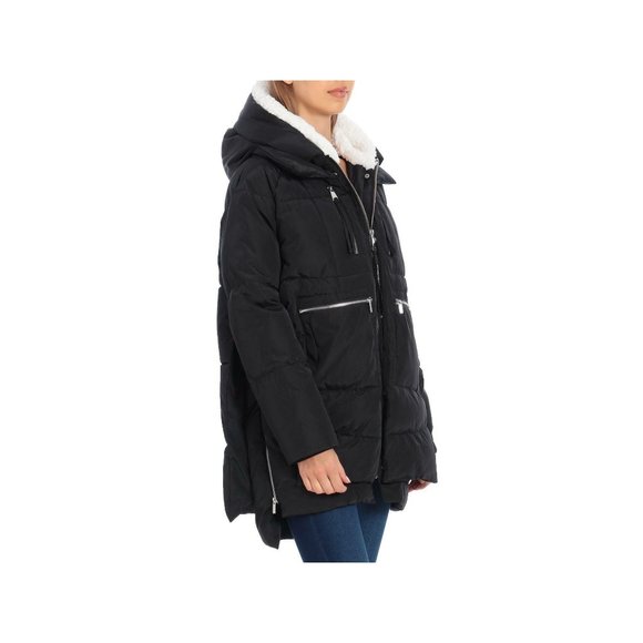 $200 Bagatelle Sport Hood Layered Puffer PARKA coat Water RESISTANT BLACK XL - Picture 5 of 10